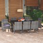9-teiliges Gartenmöbel-Set mit Kissen synthetisches Rattangrau von vidaXL, Gartensets - Ref: Foro24-3095008, Preis: 725,85 €,...