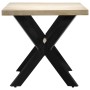 Mesa de comedor madera maciza de mango blanco 160x80x75 cm