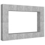 Set muebles de salón TV 8 pzas madera ingeniería gris hormigón de vidaXL, Muebles TV - Ref: Foro24-3079090, Precio: 434,32 €,...