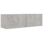 Set muebles de salón TV 8 pzas madera ingeniería gris hormigón de vidaXL, Muebles TV - Ref: Foro24-3079090, Precio: 434,32 €,...