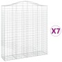 Gabionenkörbe 7 Stück Bogenform Eisen 200x50x220/240 cm von vidaXL, Töpfe und Pflanzgefäße - Ref: Foro24-3145771, Preis: 1,00...