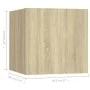 TV furniture set 8 pieces Sonoma oak plywood by vidaXL, TV Furniture - Ref: Foro24-3079040, Price: 337,12 €, Discount: %
