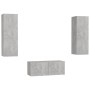 Wohnzimmermöbel-Set 3-teilig betongraues Holzwerkstoff von vidaXL, TV-Möbel - Ref: Foro24-3079078, Preis: 136,52 €, Rabatt: %