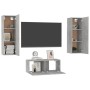 Wohnzimmermöbel-Set 3-teilig betongraues Holzwerkstoff von vidaXL, TV-Möbel - Ref: Foro24-3079078, Preis: 136,52 €, Rabatt: %