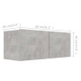 Wohnzimmermöbel-Set 3-teilig betongraues Holzwerkstoff von vidaXL, TV-Möbel - Ref: Foro24-3079078, Preis: 136,52 €, Rabatt: %