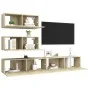 Juego de muebles de salón 4 piezas roble Sonoma de vidaXL, Muebles TV - Ref: Foro24-3079026, Precio: 170,32 €, Descuento: %