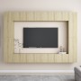 Living room TV furniture set 8 pieces engineered wood Sonoma oak by vidaXL, TV Furniture - Ref: Foro24-3078985, Price: 372,70...