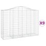 Gabionenkörbe 9 Stk. Bogenform Eisen 200x50x140/160 cm von vidaXL, Töpfe und Pflanzgefäße - Ref: Foro24-3145689, Preis: 1,00 ...