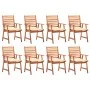 Garden dining chairs and cushions 8 units solid acacia wood by vidaXL, Garden chairs - Ref: Foro24-3078376, Price: 556,78 €, ...