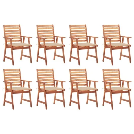 Sillas comedor de jardín y cojines 8 uds madera maciza acacia de vidaXL, Sillas de jardín - Ref: Foro24-3078377, Precio: 557,...