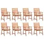 Sillas comedor de jardín y cojines 8 uds madera maciza acacia de vidaXL, Sillas de jardín - Ref: Foro24-3078377, Precio: 557,...