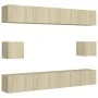 Juego de muebles de salón 6 piezas roble Sonoma de vidaXL, Muebles TV - Ref: Foro24-3078999, Precio: 208,02 €, Descuento: %