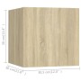 6-teiliges Wohnzimmermöbel-Set aus Sonoma-Eiche von vidaXL, TV-Möbel - Ref: Foro24-3078999, Preis: 201,39 €, Rabatt: %
