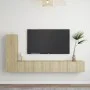3-teiliges Wohnzimmermöbel-Set aus Sonoma-Eiche von vidaXL, TV-Möbel - Ref: Foro24-3078990, Preis: 137,01 €, Rabatt: %