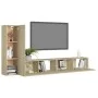 3-teiliges Wohnzimmermöbel-Set aus Sonoma-Eiche von vidaXL, TV-Möbel - Ref: Foro24-3078990, Preis: 137,01 €, Rabatt: %