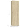 3-teiliges Wohnzimmermöbel-Set aus Sonoma-Eiche von vidaXL, TV-Möbel - Ref: Foro24-3078990, Preis: 134,94 €, Rabatt: %