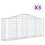 Gabionenkörbe 3 Stück Bogenform Eisen 200x30x80/100 cm von vidaXL, Töpfe und Pflanzgefäße - Ref: Foro24-3145410, Preis: 209,8...