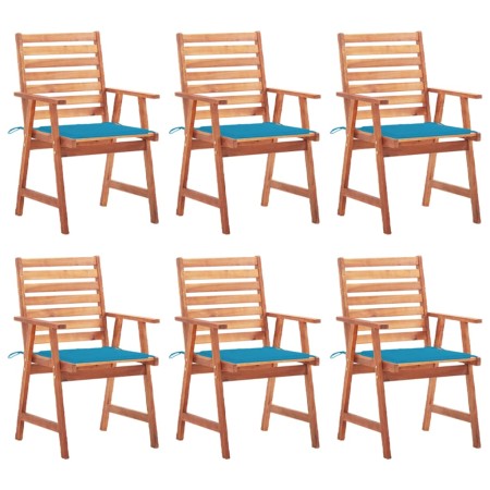 Gartenstühle und -kissen 6 Stück massives Akazienholz von vidaXL, Gartenstühle - Ref: Foro24-3078351, Preis: 425,40 €, Rabatt: %