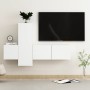 3-teiliges Holzwerkstoff-Wohnzimmer TV-Möbelset weiß von vidaXL, TV-Möbel - Ref: Foro24-3078654, Preis: 121,90 €, Rabatt: %