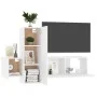 3-teiliges Holzwerkstoff-Wohnzimmer TV-Möbelset weiß von vidaXL, TV-Möbel - Ref: Foro24-3078654, Preis: 123,52 €, Rabatt: %