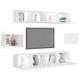 Set de muebles de salón TV 6 piezas madera de ingeniería blanco de vidaXL, Muebles TV - Ref: Foro24-3078683, Precio: 225,67 €...