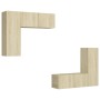 Sonoma Oak 4 Piece Living Room Furniture Set by vidaXL, TV Furniture - Ref: Foro24-3079004, Price: 167,85 €, Discount: %