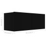 Set de muebles de salón TV 2 pzas madera de ingeniería negro by vidaXL, TV Furniture - Ref: Foro24-3078807, Price: 110,10 €, ...