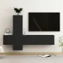 3-teiliges TV-Wohnzimmermöbelset aus schwarzem Holzwerkstoff von vidaXL, TV-Möbel - Ref: Foro24-3078761, Preis: 153,20 €, Rab...