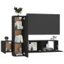 3-teiliges TV-Wohnzimmermöbelset aus schwarzem Holzwerkstoff von vidaXL, TV-Möbel - Ref: Foro24-3078761, Preis: 153,20 €, Rab...