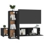 3-teiliges TV-Wohnzimmermöbelset aus schwarzem Holzwerkstoff von vidaXL, TV-Möbel - Ref: Foro24-3078761, Preis: 151,56 €, Rab...
