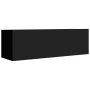 Set de muebles de salón TV 3 pzas madera de ingeniería negro de vidaXL, Muebles TV - Ref: Foro24-3078761, Precio: 153,20 €, D...