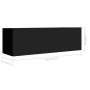Set de muebles de salón TV 3 pzas madera de ingeniería negro de vidaXL, Muebles TV - Ref: Foro24-3078761, Precio: 153,20 €, D...