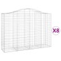Gabionenkörbe 8 Stück Bogenform Eisen 200x50x140/160 cm von vidaXL, Töpfe und Pflanzgefäße - Ref: Foro24-3145688, Preis: 925,...