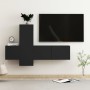 3-teiliges TV-Wohnzimmermöbelset aus schwarzem Holzwerkstoff von vidaXL, TV-Möbel - Ref: Foro24-3078759, Preis: 114,66 €, Rab...