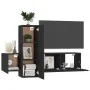 3-piece black engineered wood TV living room furniture set by vidaXL, TV Furniture - Ref: Foro24-3078759, Price: 115,46 €, Di...