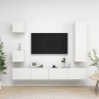 5-teiliges TV-Wohnzimmermöbelset aus weißem Holzwerkstoff von vidaXL, TV-Möbel - Ref: Foro24-3078697, Preis: 203,62 €, Rabatt: %