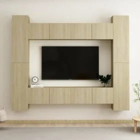 8 Stück Holzwerkstoff TV Wohnzimmer Möbel Set Sonoma Eiche von vidaXL, TV-Möbel - Ref: Foro24-3078965, Preis: 392,21 €, Rabat...