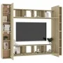 8 Stück Holzwerkstoff TV Wohnzimmer Möbel Set Sonoma Eiche von vidaXL, TV-Möbel - Ref: Foro24-3078965, Preis: 392,21 €, Rabat...