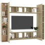 Set de muebles salón TV 8 pzas madera ingeniería roble Sonoma de vidaXL, Muebles TV - Ref: Foro24-3078965, Precio: 384,78 €, ...