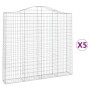 Gabionenkörbe 5 Stück Bogenform Eisen 200x30x180/200 cm von vidaXL, Töpfe und Pflanzgefäße - Ref: Foro24-3145517, Preis: 656,...