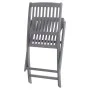 Folding garden chairs 8 units and solid acacia wood cushions by vidaXL, Garden chairs - Ref: Foro24-3078305, Price: 398,27 €,...
