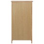 Mueble zapatero de madera maciza de roble 76x37x105 cm