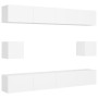 Wohnzimmermöbel-Set TV 6-teilig aus weißem Ingenieurholz von vidaXL, TV-Möbel - Ref: Foro24-3078684, Preis: 259,51 €, Rabatt: %