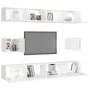 Set de muebles de salón TV 6 piezas madera de ingeniería blanco by vidaXL, TV Furniture - Ref: Foro24-3078684, Price: 285,20 ...