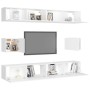 Wohnzimmermöbel-Set TV 6-teilig aus weißem Ingenieurholz von vidaXL, TV-Möbel - Ref: Foro24-3078684, Preis: 259,51 €, Rabatt: %