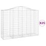 Gabionenkörbe 25 Stück Bogenform Eisen 200x50x140/160 cm von vidaXL, Töpfe und Pflanzgefäße - Ref: Foro24-3145698, Preis: 2,0...