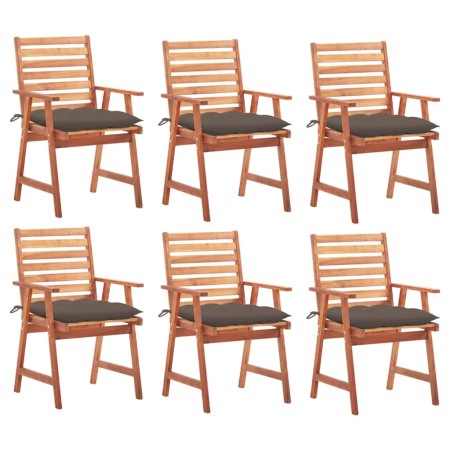 Gartenstühle und -kissen 6 Stück massives Akazienholz von vidaXL, Gartenstühle - Ref: Foro24-3078370, Preis: 433,87 €, Rabatt: %