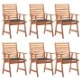 Garden dining chairs and cushions 6 units solid acacia wood by vidaXL, Garden chairs - Ref: Foro24-3078355, Price: 405,89 €, ...