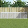 Chicken coop with light gray galvanized steel roof 403x98x90 cm by vidaXL, Cages and habitats for small animals - Ref: Foro24...
