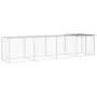 Gallinero con techo acero galvanizado gris claro 403x98x90 cm de vidaXL, Jaulas y habitáculos para animales pequeños - Ref: F...